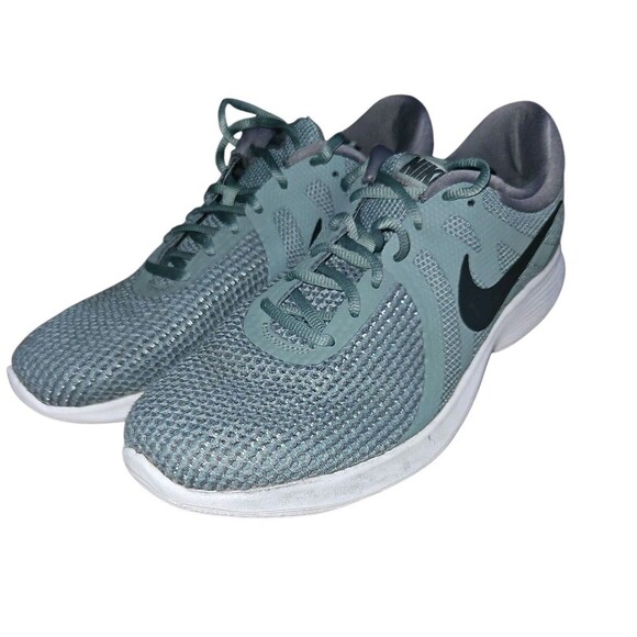 NIke Revolution 4 Mens 10.5 Green Athletic Shoes Running Jogging Walking - Picture 1 of 8